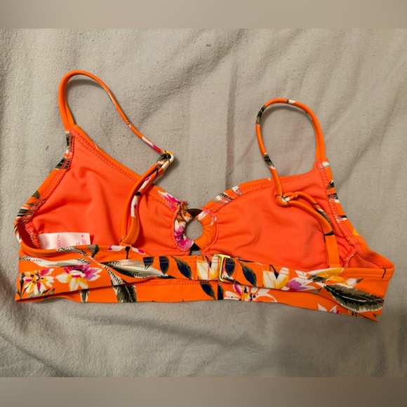 Xhilaration Floral Orange Bikini Top and Bottom size Small - Picture 7 of 10
